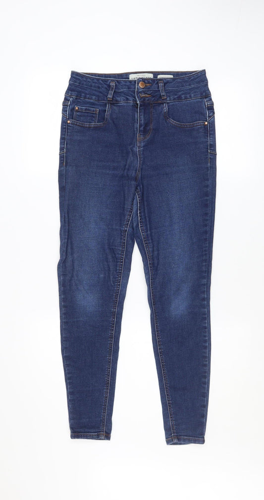 New Look Women Blue High Waist Skinny Jeans UK 8 Lift & Shape