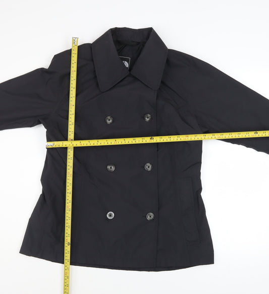 The North Face Womens Black Waterproof Pea Coat Jacket Size L