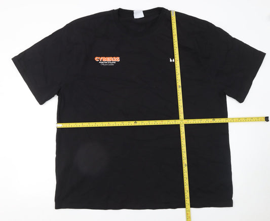 MP Men's Black Sports Graphic Cotton T-Shirt 3XL
