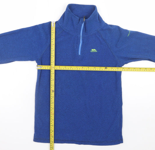 Trespass Boys Blue 11-12 Years Fleece 1/4 Zip Pullover Sweatshirt