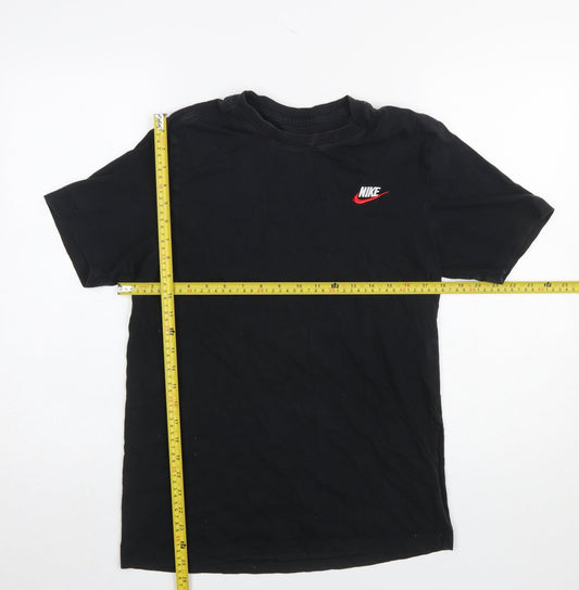 Nike Men's Black Cotton Crew Neck Sports T-Shirt Size M