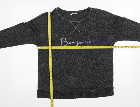 Marks and Spencer Women’s Grey Bonjour Long Sleeve Pyjama Top Size 12