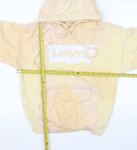 Levi's Women's Beige Hooded Pullover Sweatshirt XXS Cotton Logo