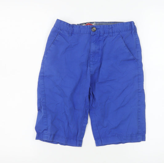 Additional front view of Lee Cooper boys’ blue chino shorts 11-12 years casual cotton blend