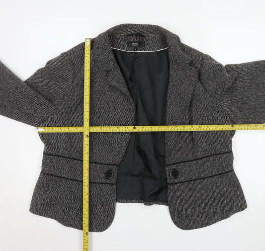 Marks and Spencer Women’s Grey Herringbone Blazer Size 22 Tailored Jacket
