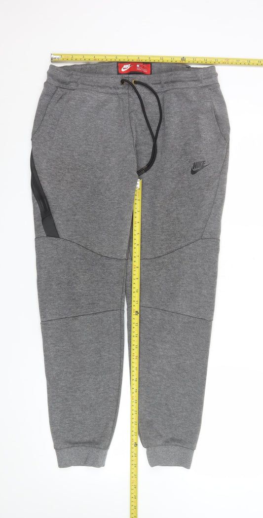 Nike Mens Grey Jogger Trousers M Regular Fit Knit Sweatpants