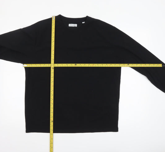 Jack & Jones Men's Black Long Sleeve Crew Neck Top Size M