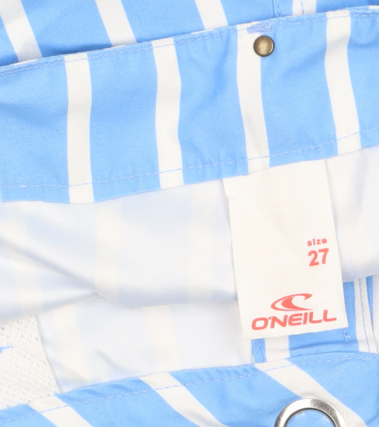 Additional view of O'Neill Women's Blue Striped Chino Shorts, size 8, Polyester Summer