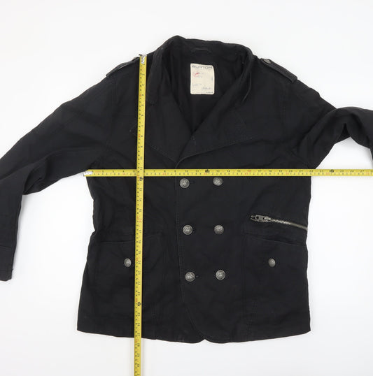 Burton Men's Black Cotton Pea Coat Jacket Size L Regular