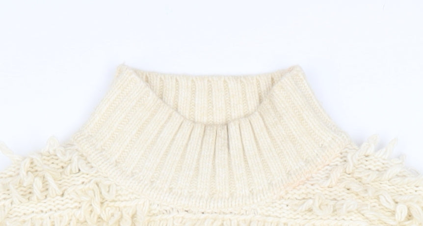 Marks and Spencer Women’s Ivory Roll Neck Chunky Knit Jumper M