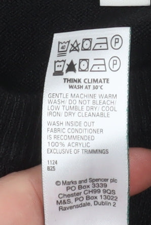 Marks and Spencer Men’s Black 2XL Crew Neck Pullover Jumper