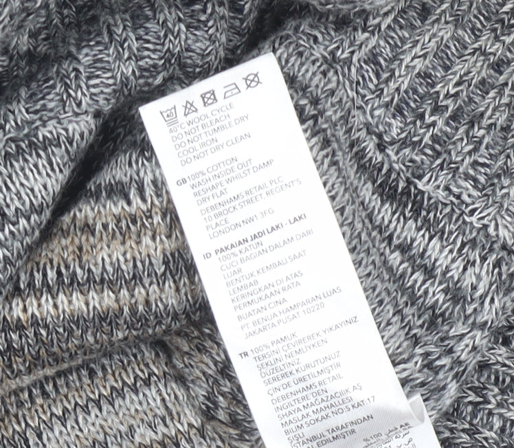 Mantaray Men's Grey Cotton Knit Crew Neck Jumper Size L
