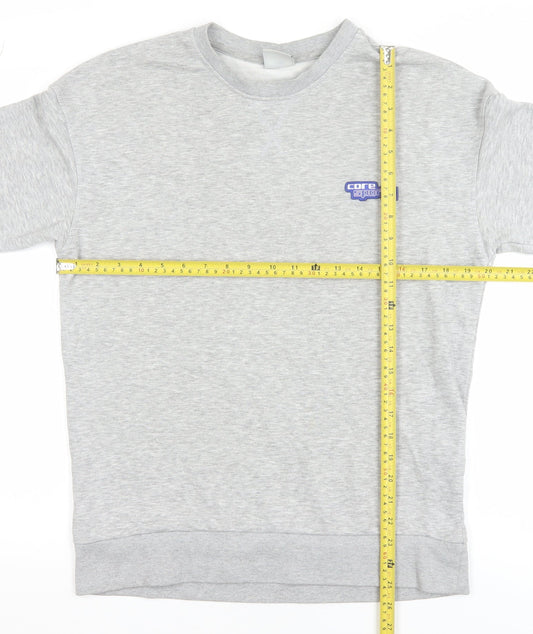 Jack & Jones Mens Grey Core Logo Pullover Sweatshirt Size S