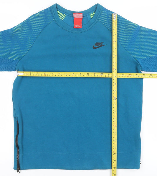 Nike Men's Blue Long Sleeve Pullover Sweatshirt Size L Sports Style