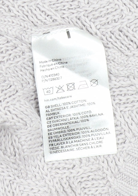 Additional view of H&M girls’ ivory knit cotton pinafore dress 24 months button straps