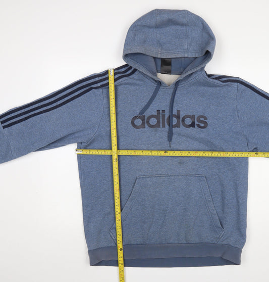 adidas Men’s Blue XL Pullover Hoodie Sweatshirt Logo Sportswear