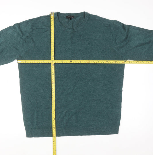 Red Herring Men’s Green XL Crew Neck Acrylic Jumper