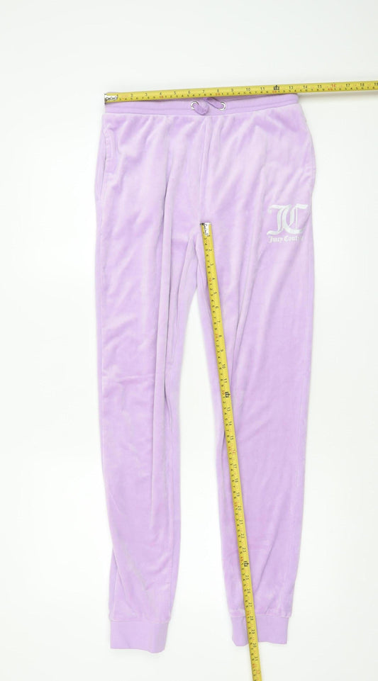 Juicy Couture Girls Purple Velour Jogger Trousers 15-16 Years