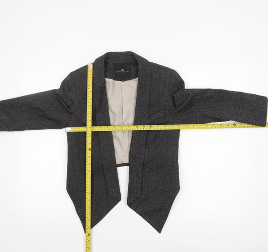 River Island Women's Grey Size 8 Cropped Tailored Suit Jacket