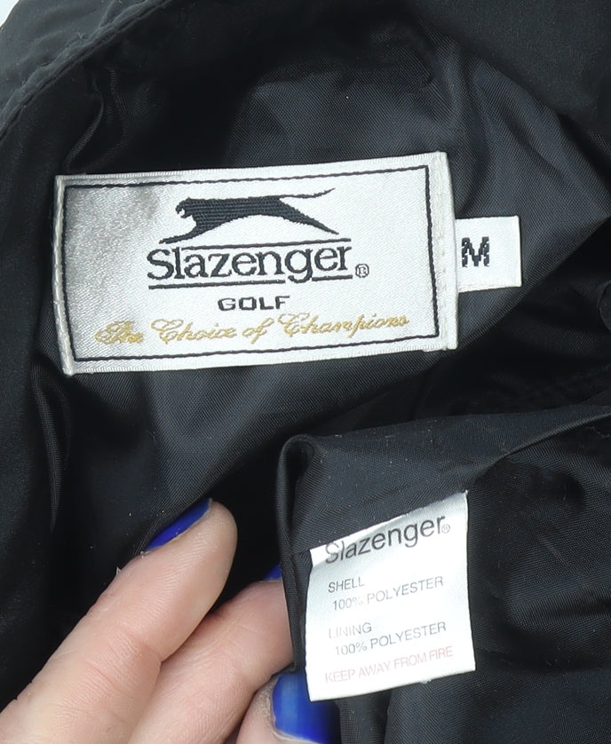 Slazenger Golf Men's Black Windbreaker Jacket M Lightweight Waterproof