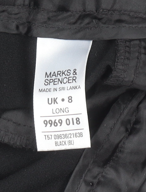 Marks and Spencer Women's Black Size 8 Long Dress Pants