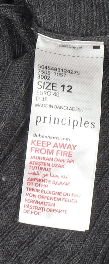 Additional view of Principles women’s grey acrylic knit jumper, size UK 12