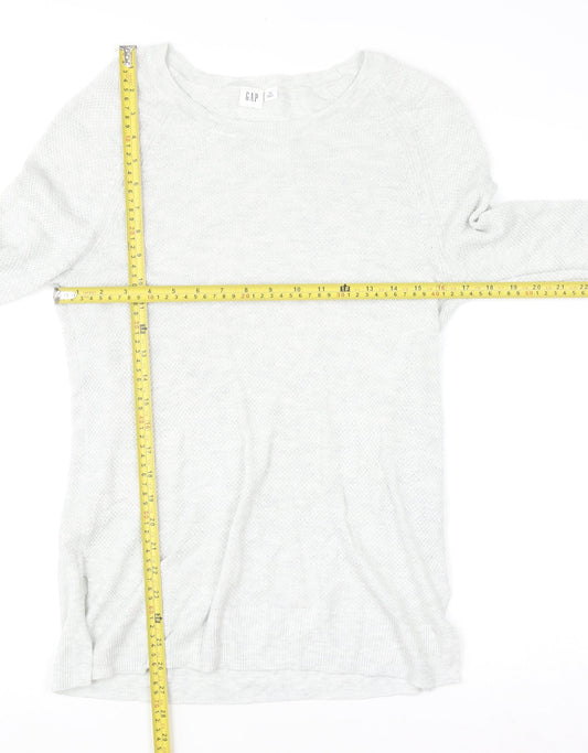 GAP Women’s Light Grey XS Crew Neck Cotton Blend Jumper