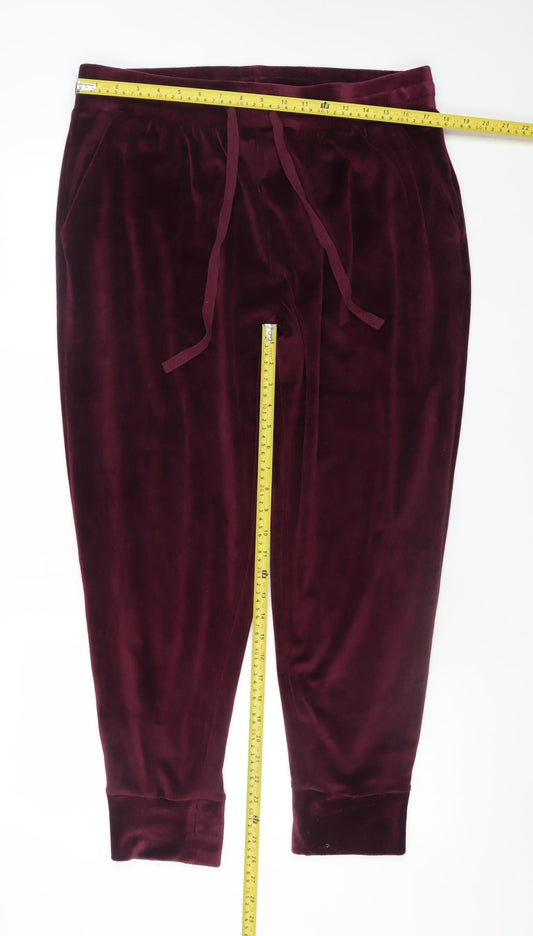 Marks and Spencer Women’s Purple Velvet Lounge Pants Size 18 Regular