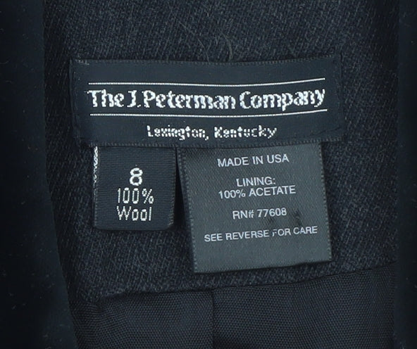 The J. Peterman Company Women’s Grey Wool Blazer Size 12 Formal Jacket