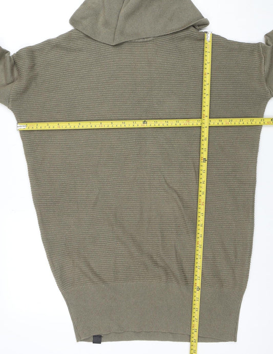 Bench Women's Green Roll Neck Knit Jumper Size M Long Sleeve