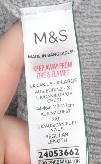 Marks and Spencer Mens Grey XL Crew Neck Knit Jumper