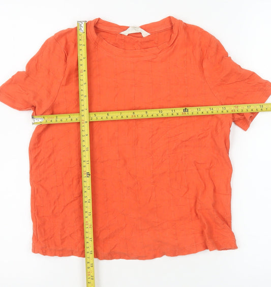Boden Women’s Orange Cotton Short Sleeve Basic T-Shirt Size 6
