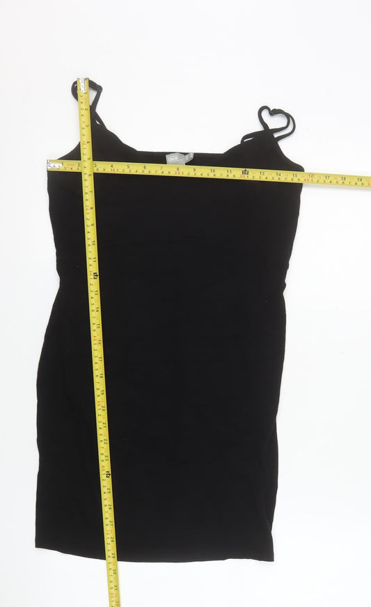 ASOS Women's Black Size 16 Bodycon Sleeveless Short Dress