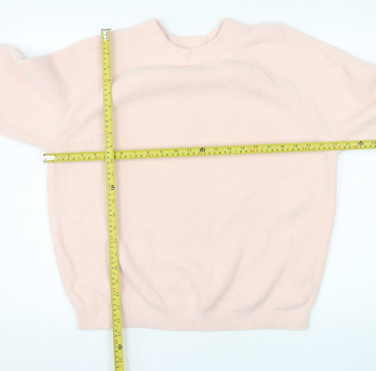 Marks and Spencer Women Pink Pullover Sweatshirt Medium 100% Polyamide