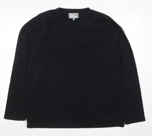 Peter Storm Women Black Size 18 V-Neck Fleece Pullover Sweatshirt