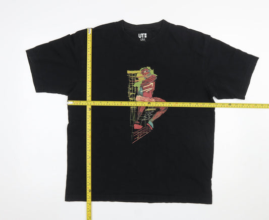 Uniqlo Men’s Black The Flash Art Graphic T-Shirt Size S