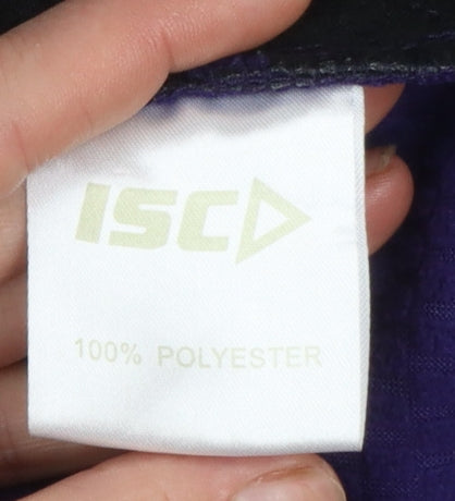 ISC Men’s Purple Soft Shell Hooded Zip Jacket M Football Sportswear