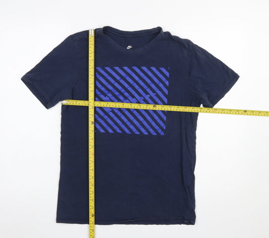 Nike Men's Blue Graphic Athletic Fit T-Shirt Size M