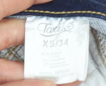 Toxik3 Womens Blue Skinny Jeans XS Slim Fit Stretch Denim