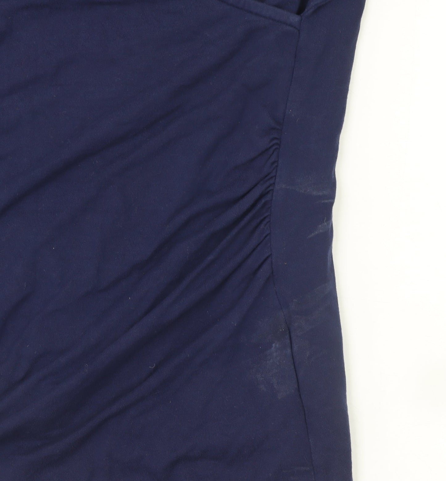 Charles Tyrwhitt Women Blue Wrap Viscose Long Sleeve Blouse UK14