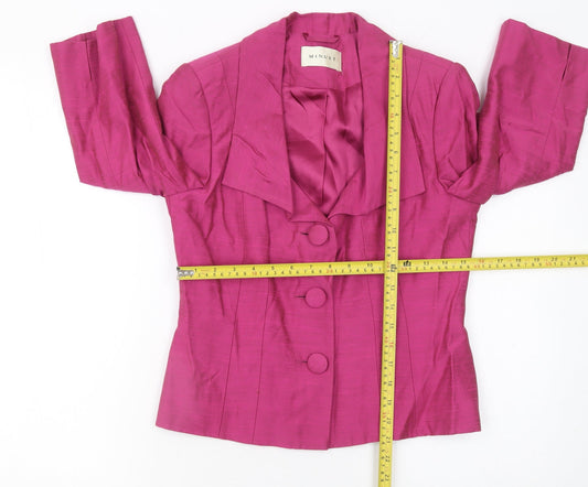 Minuet Women’s Pink Shawl Lapel Formal Suit Jacket UK 8