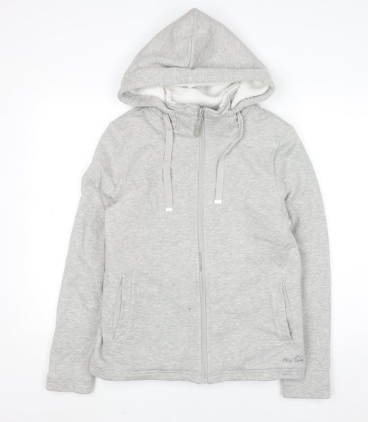 Peter Storm Women's Grey Full Zip Hoodie Size 10 Lined Warm Casual