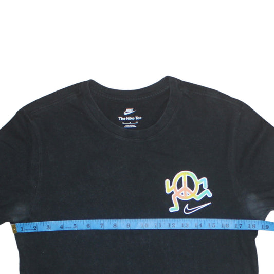 Nike Men's Black Peace Love Graphic Short Sleeve T-Shirt Size S