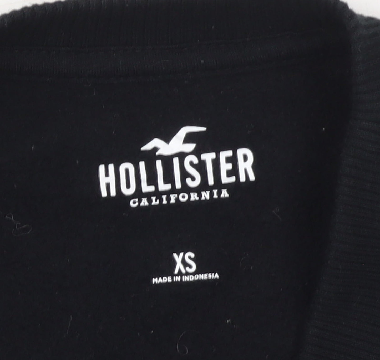 Hollister Women's Black XS Cropped Varsity Jacket