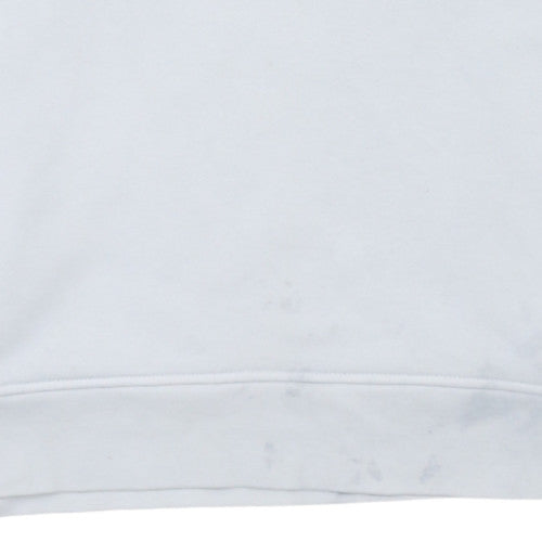 Additional view of Adidas men’s white xs crew neck sweatshirt with logo detail