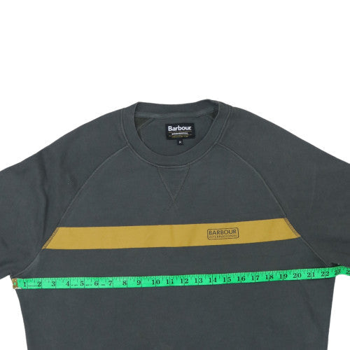 Barbour Mens Grey Logo Crew Neck Sweatshirt M