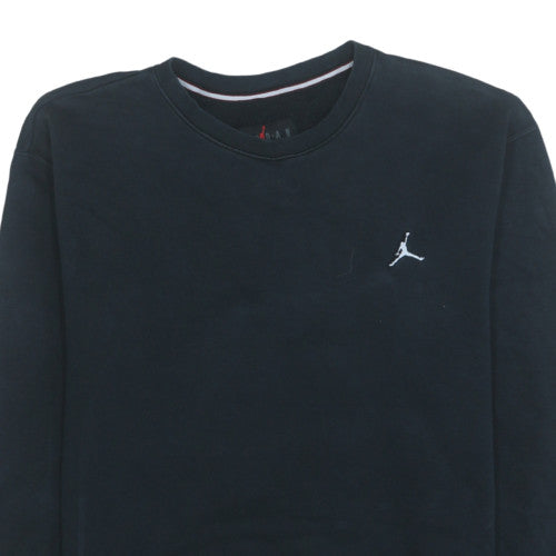 Additional view of Jordan Men's Black Crew Neck Sweatshirt, size S, Cotton Blend