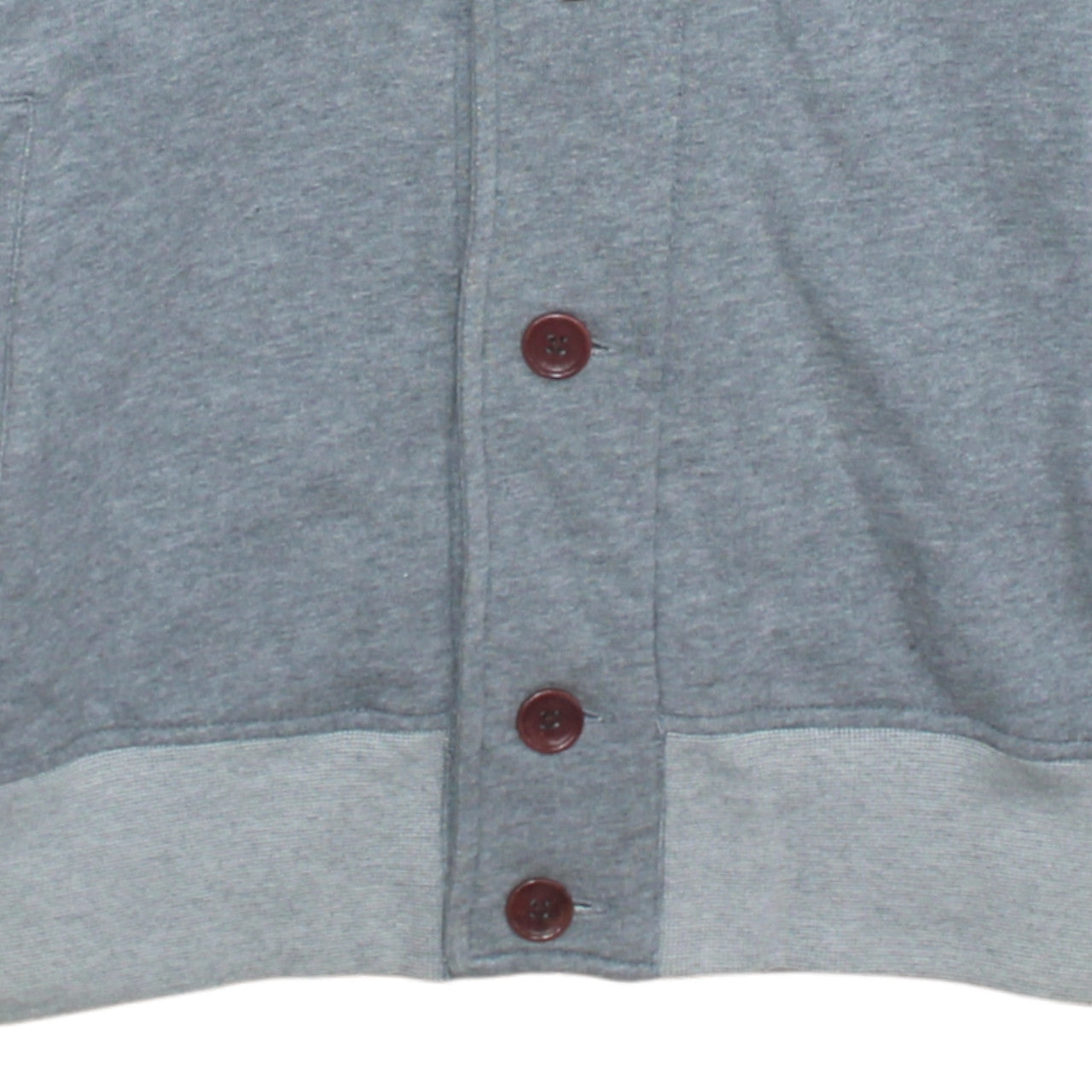 Fred Perry Men's Grey XL Cardigan Sweatshirt Button Up Cotton Blend