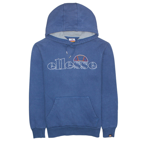Ellesse Men's Blue Pullover Hoodie M Embroidered Logo Sports Style