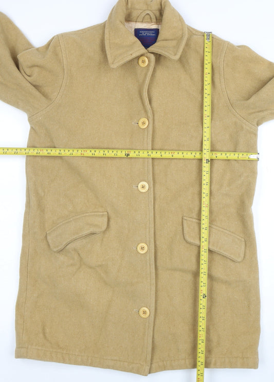 American Eagle Outfitters Women's Beige Wool Mid-Length Coat Size M